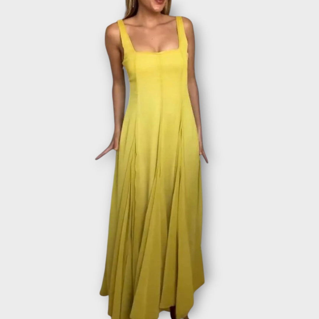 קרמלה | שמלה ארוכה אלגנטית עם רצועות