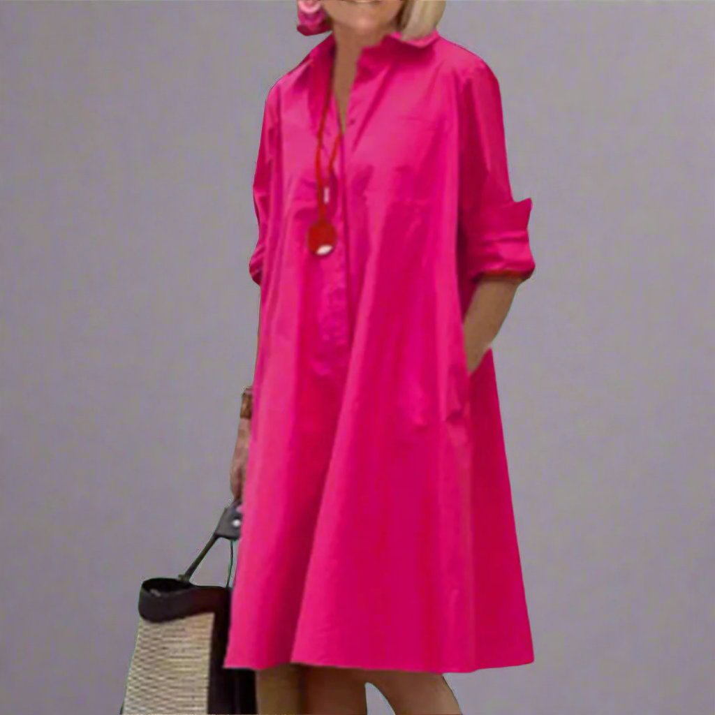 שמלת אינדיגו קלילה ונושמת לאירועים