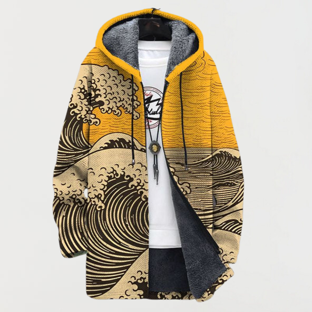Hoodie גלי אוקיינוס בעיצוב ייחודי