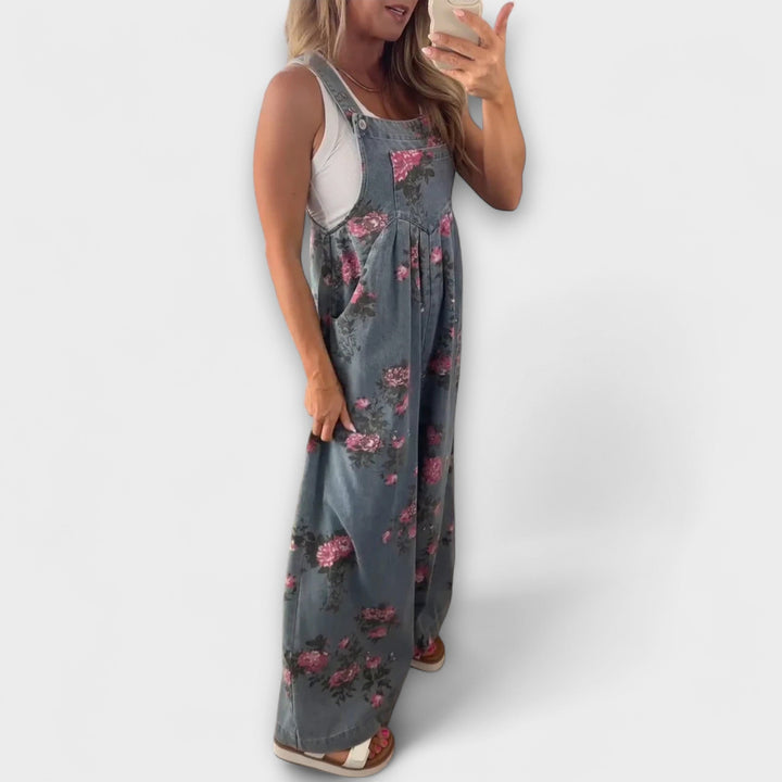 מכנסיים קצרים גבוהים עם הדפס פרחוני