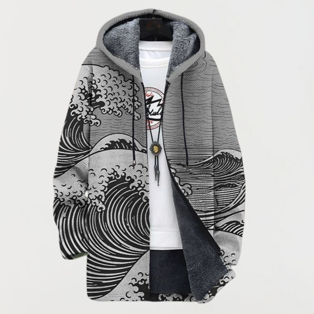 Hoodie גלי אוקיינוס בעיצוב ייחודי