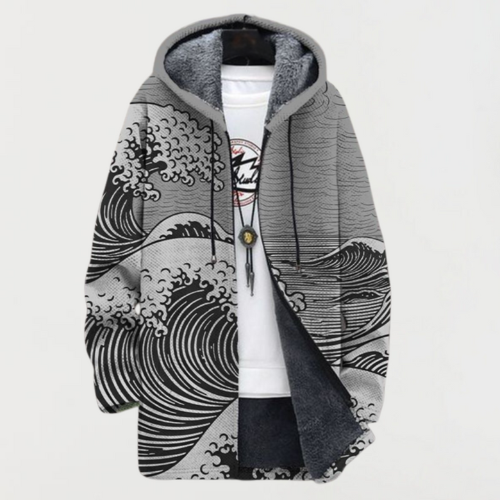 Hoodie גלי אוקיינוס בעיצוב ייחודי