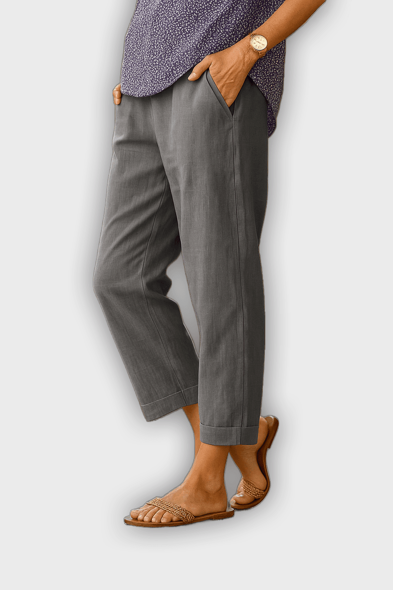 מכנסי הקיץ BRIGIDA מבד פשתן וכותנה