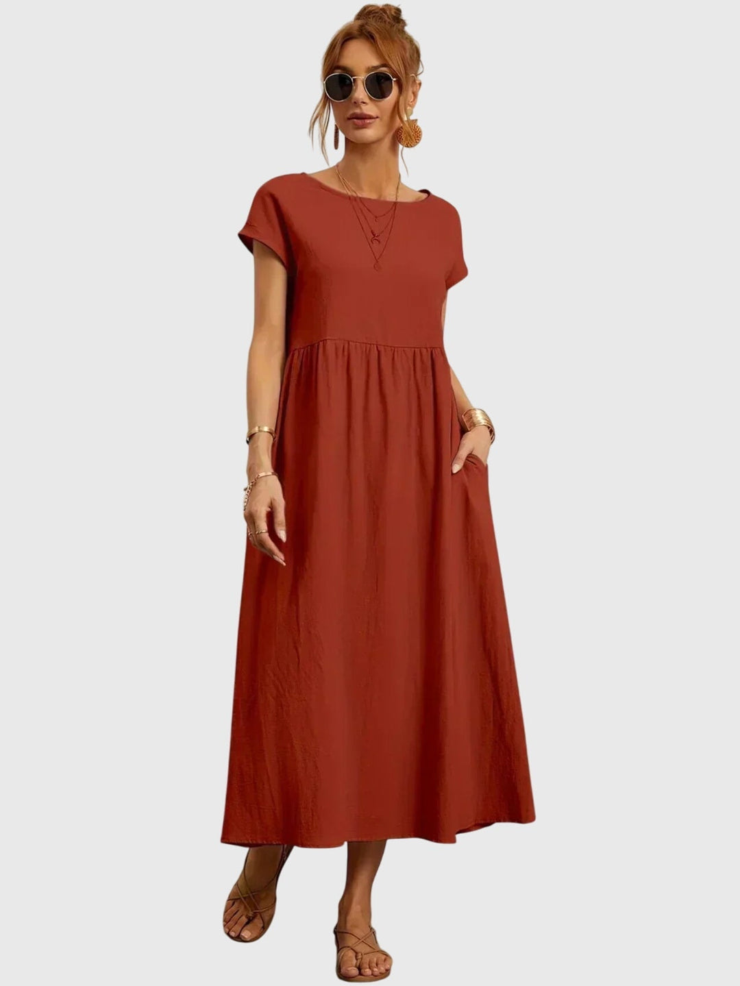 שמלת כיס קז'ואל רפויה ונוחה