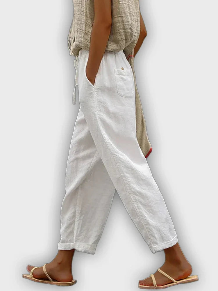 מכנסי כותנה טהורה נוחים בעיצוב אלגנטי