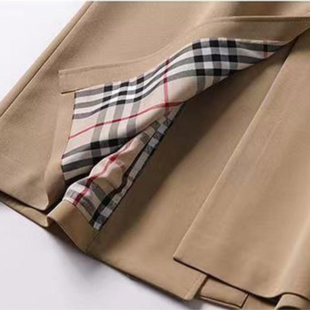 מעיל טרנץ' קלאסי עם ריפוד אלגנטי