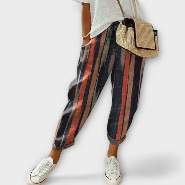 מכנסי כותנה-פשתן נוחים ומודרניים