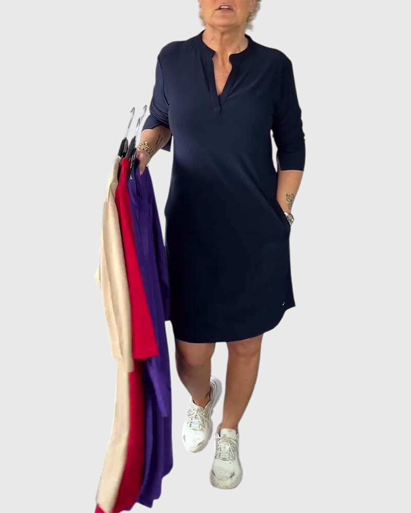 שמלת הוי סולידית אלגנטית ונוחה