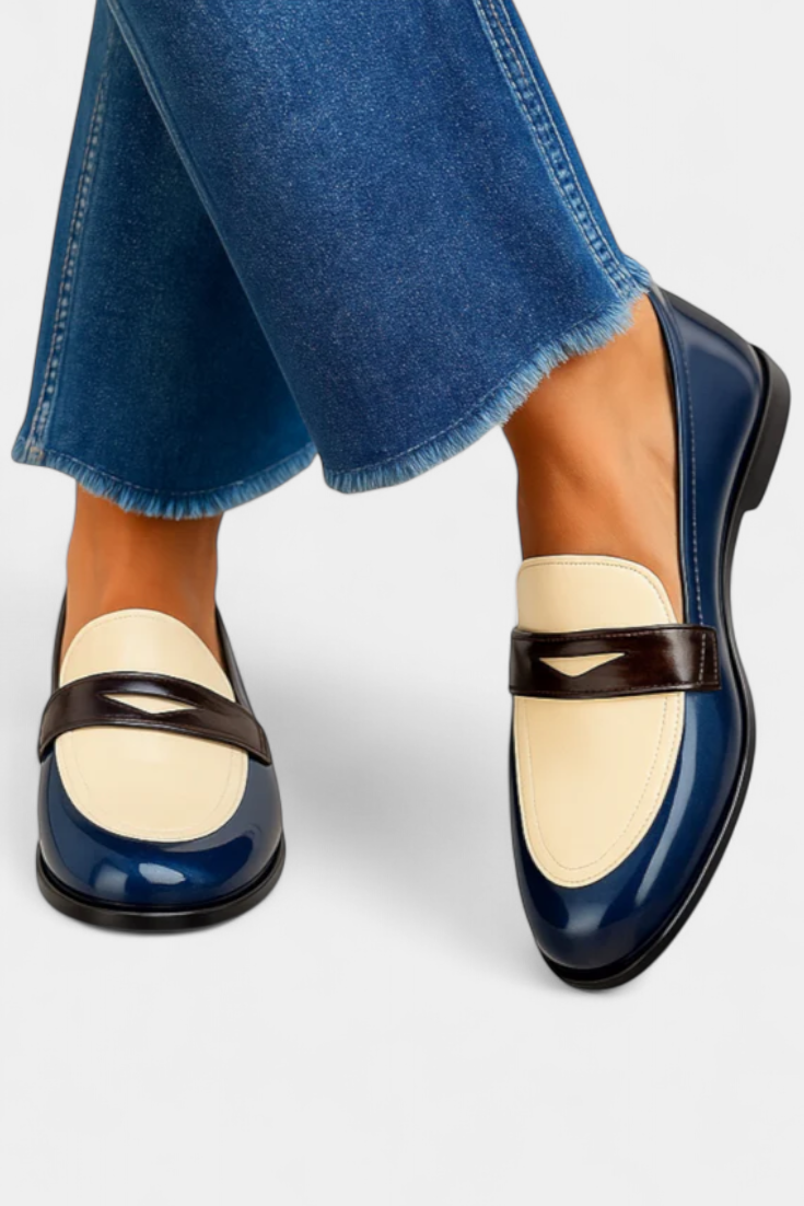 מוקסינים דו-גווניים עם עיצוב קלאסי ונוחות מירבית