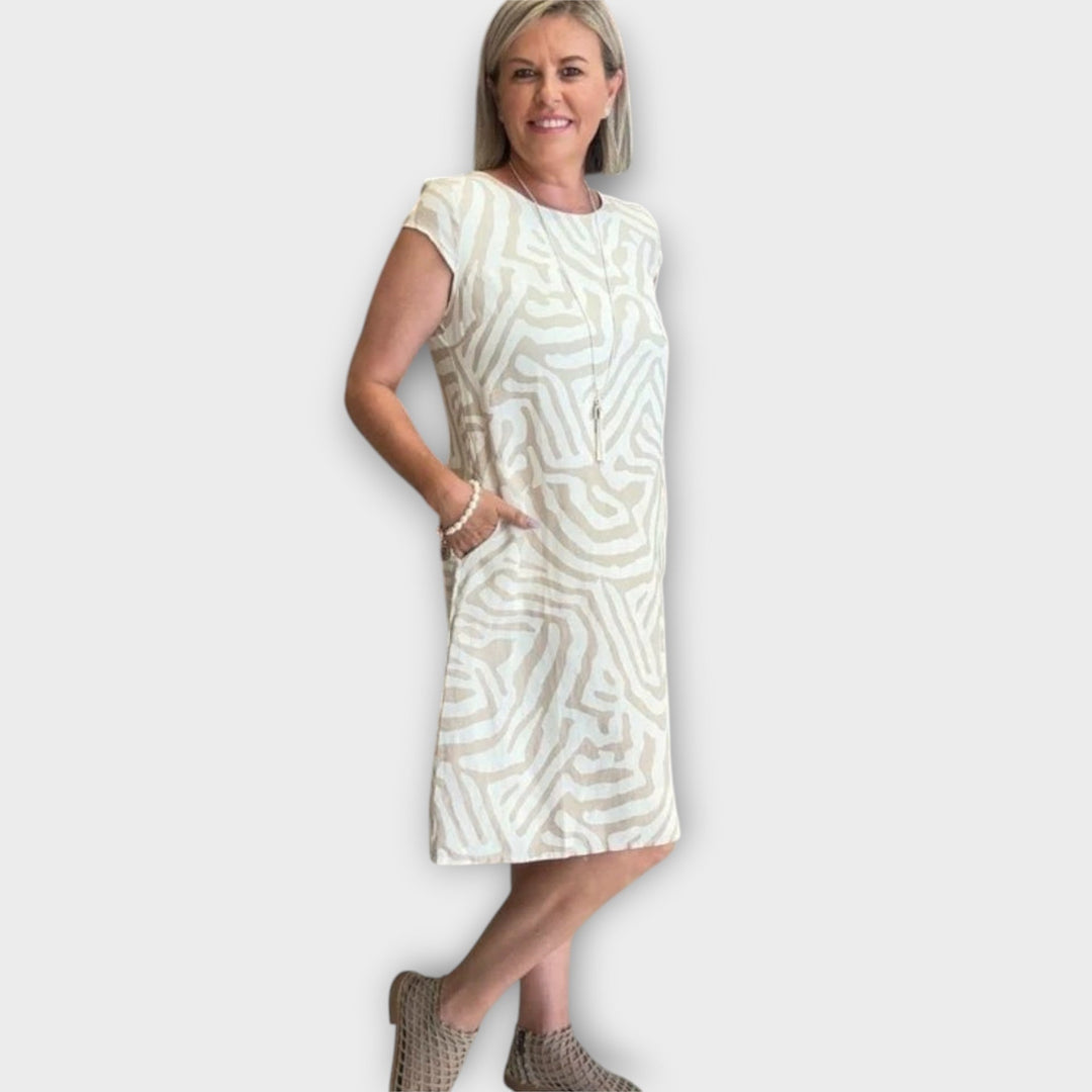 נליה - שמלה קיץ עם צווארון עגול