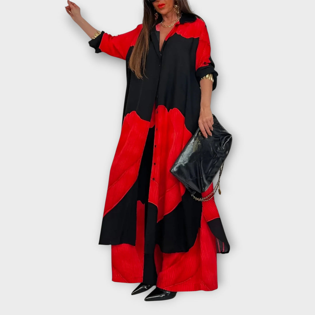 סט מוריאל נינוח עם הדפס אמנותי