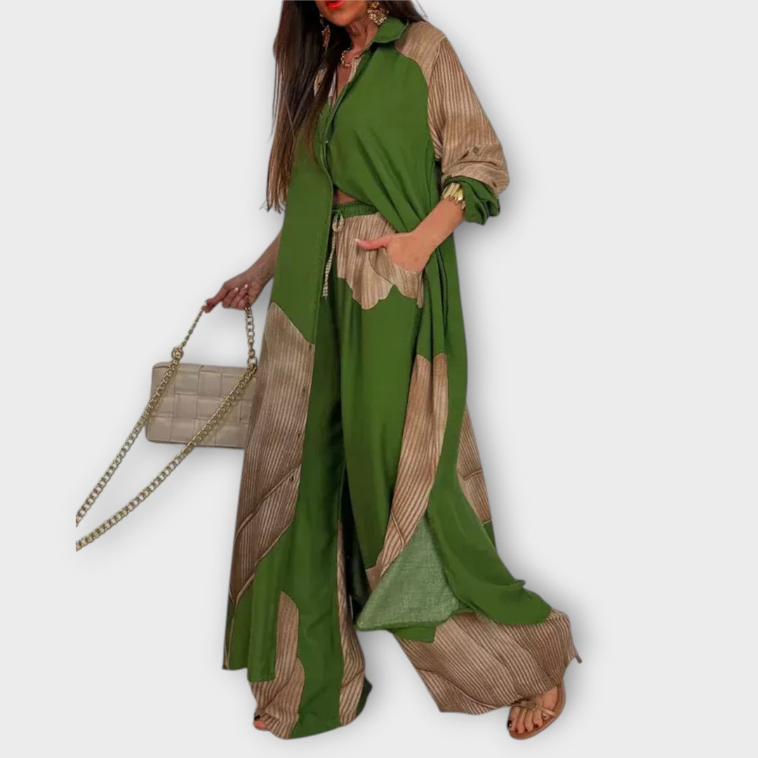 סט מוריאל נינוח עם הדפס אמנותי