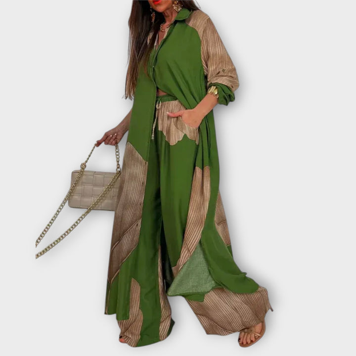 סט מוריאל נינוח עם הדפס אמנותי