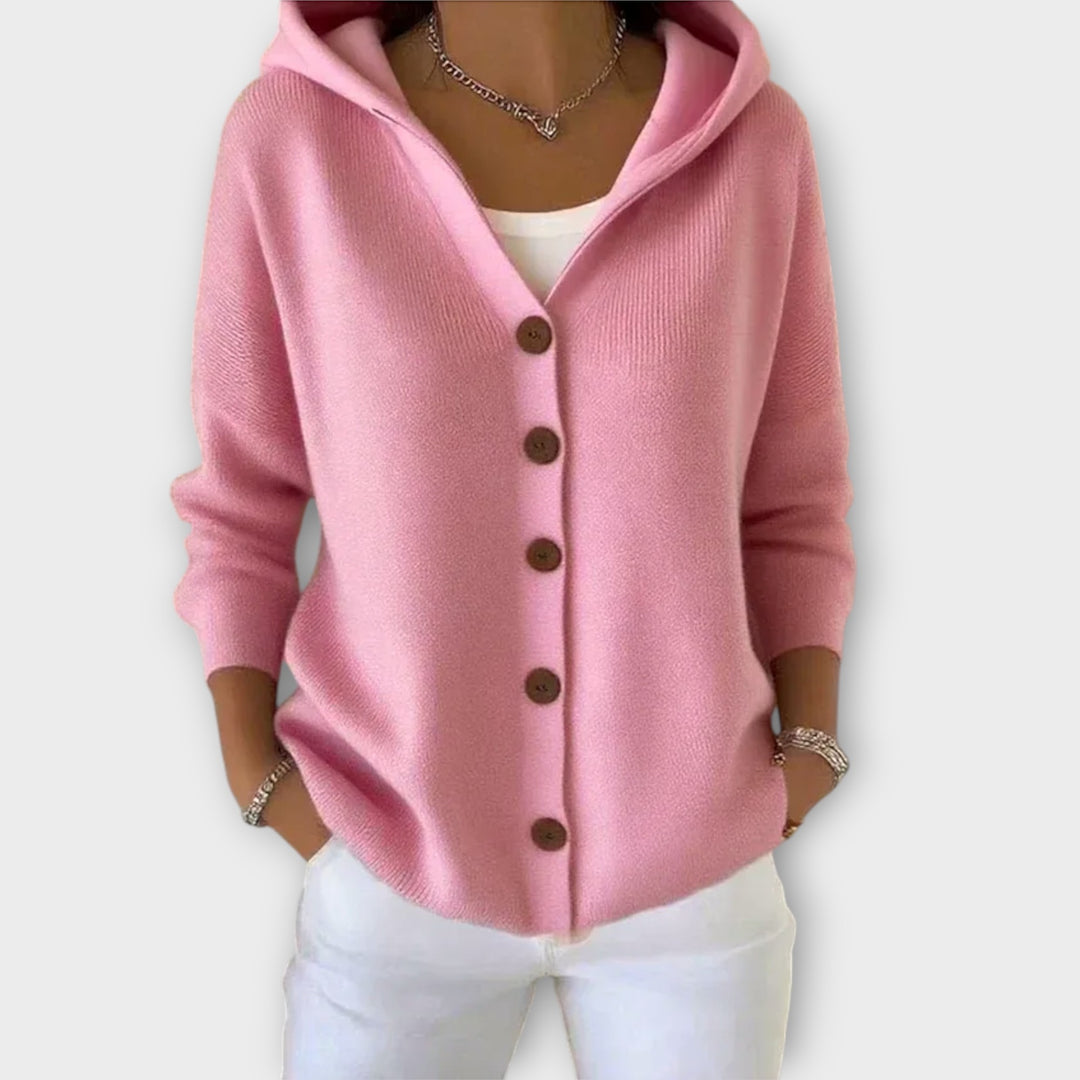 סוודר אופנתי עם כובע חם ונעים