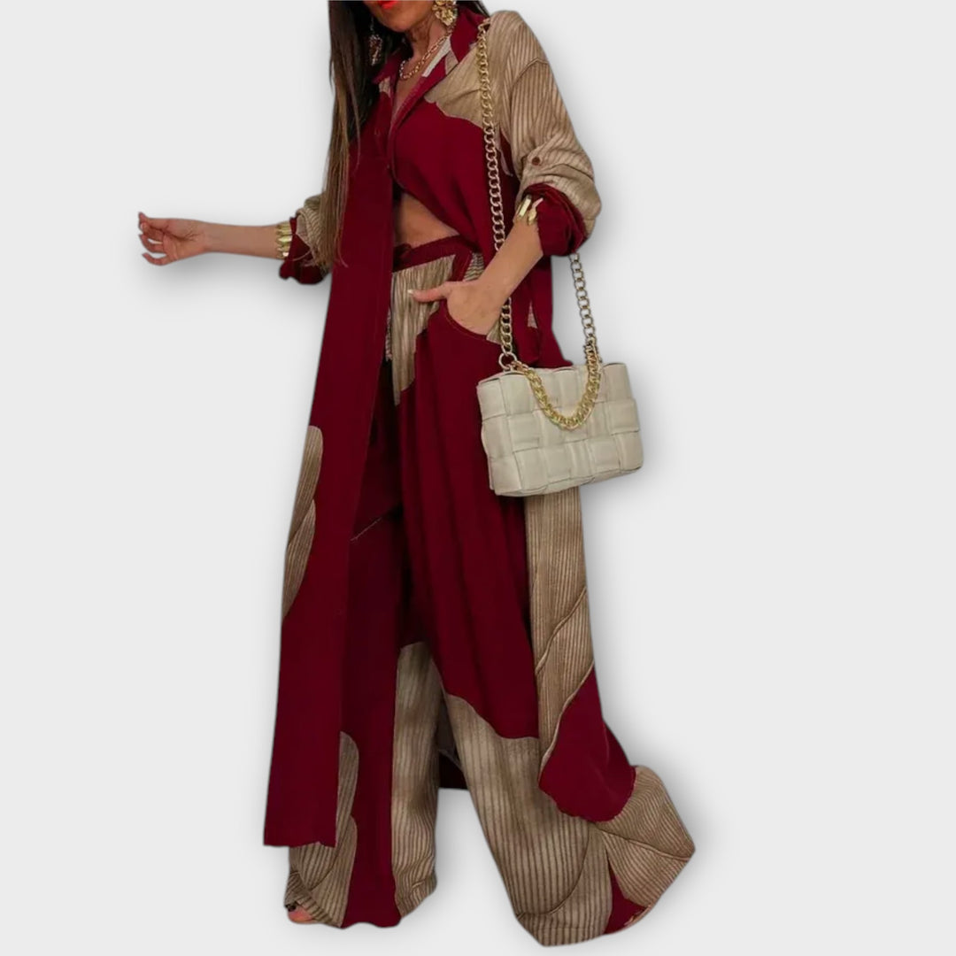 סט מוריאל נינוח עם הדפס אמנותי