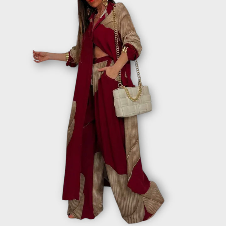 סט מוריאל נינוח עם הדפס אמנותי