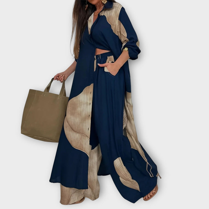 סט מוריאל נינוח עם הדפס אמנותי