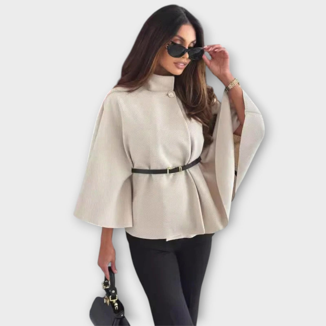 מעיל עם עיצוב פרפר אלגנטי ושרוולים צמודים