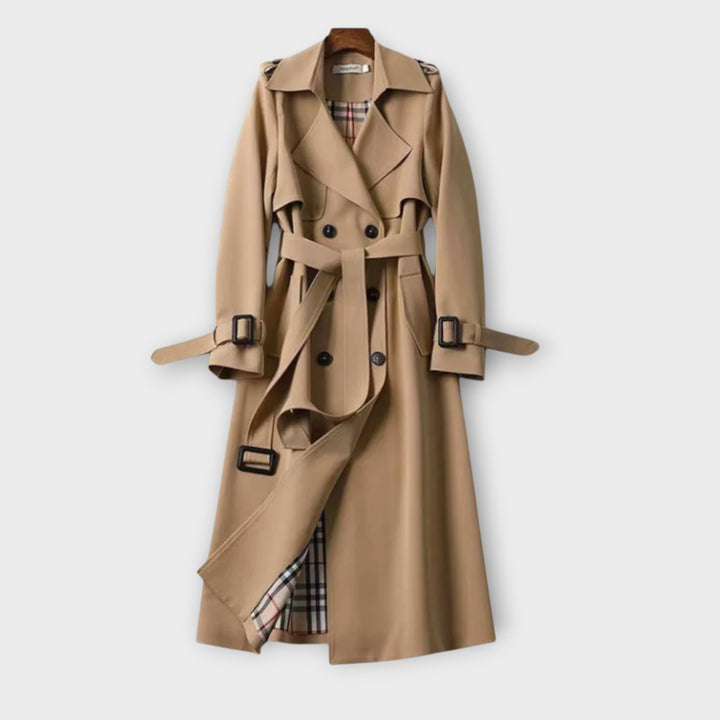 מעיל טרנץ' קלאסי עם ריפוד אלגנטי