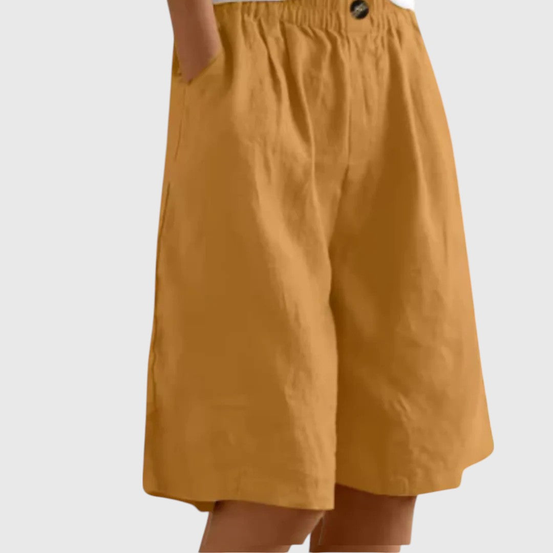 מכנסי קיץ קצרים עם מותן גמישה ונוחה