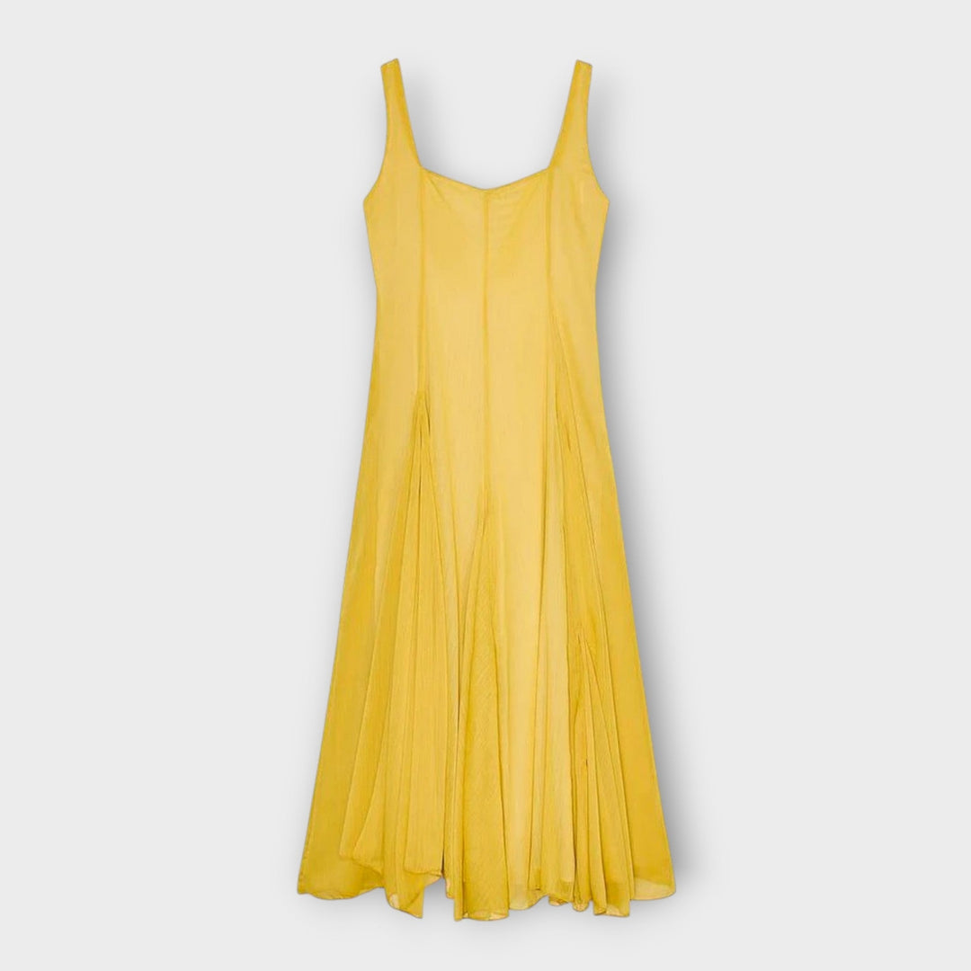 קרמלה | שמלה ארוכה אלגנטית עם רצועות