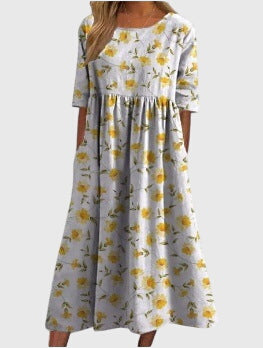 שמלת דג'לה מחמיאה עם רקמה עדינה