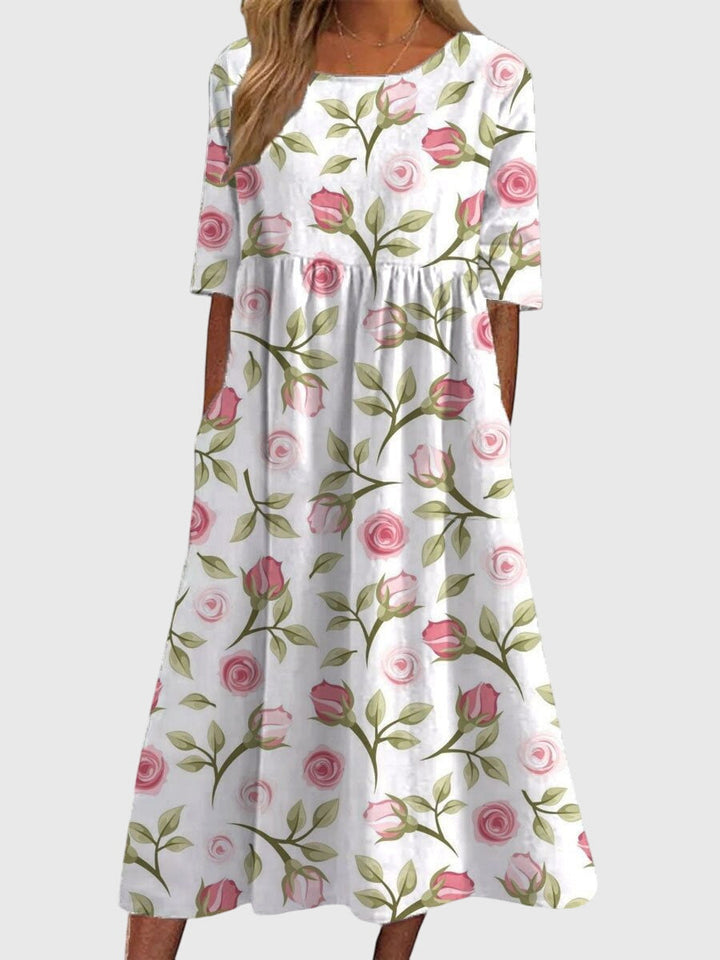 שמלת דג'לה מחמיאה עם רקמה עדינה