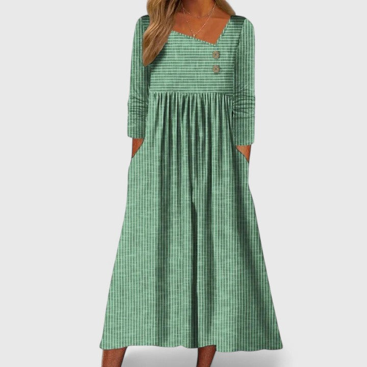 שמלת מידי אלגנטית עם קווים מחמיאים