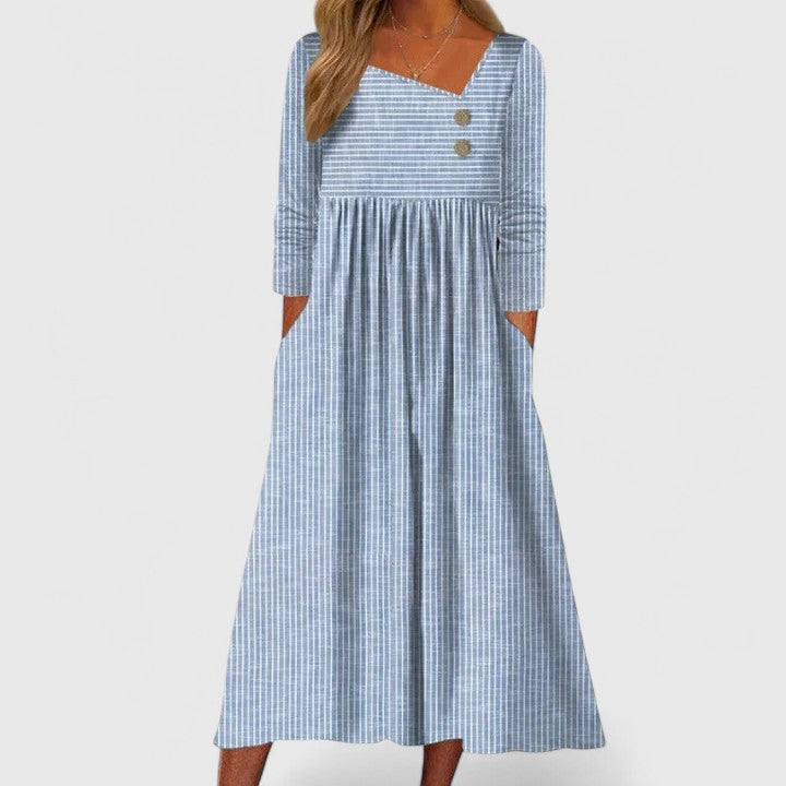 שמלת מידי אלגנטית עם קווים מחמיאים