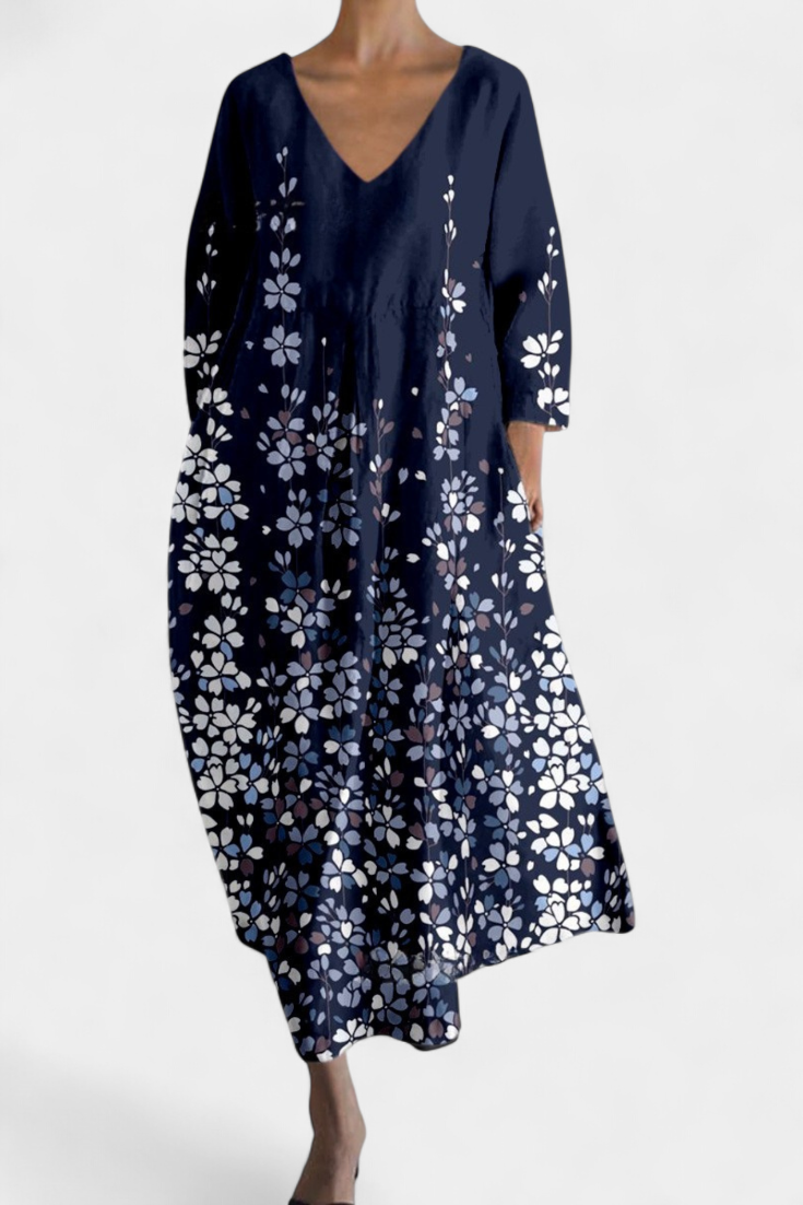 שמלת ו-ניק זורמת לנוחות ואלגנטיות