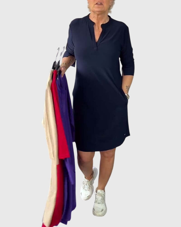 שמלת הוי סולידית אלגנטית ונוחה