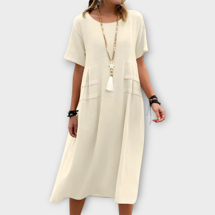 שמלת ליאורה עם כיסוי בטן ונוחות מקסימלית