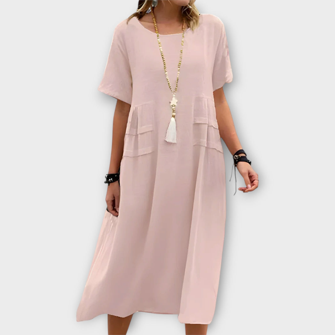 שמלת ליאורה עם כיסוי בטן ונוחות מקסימלית