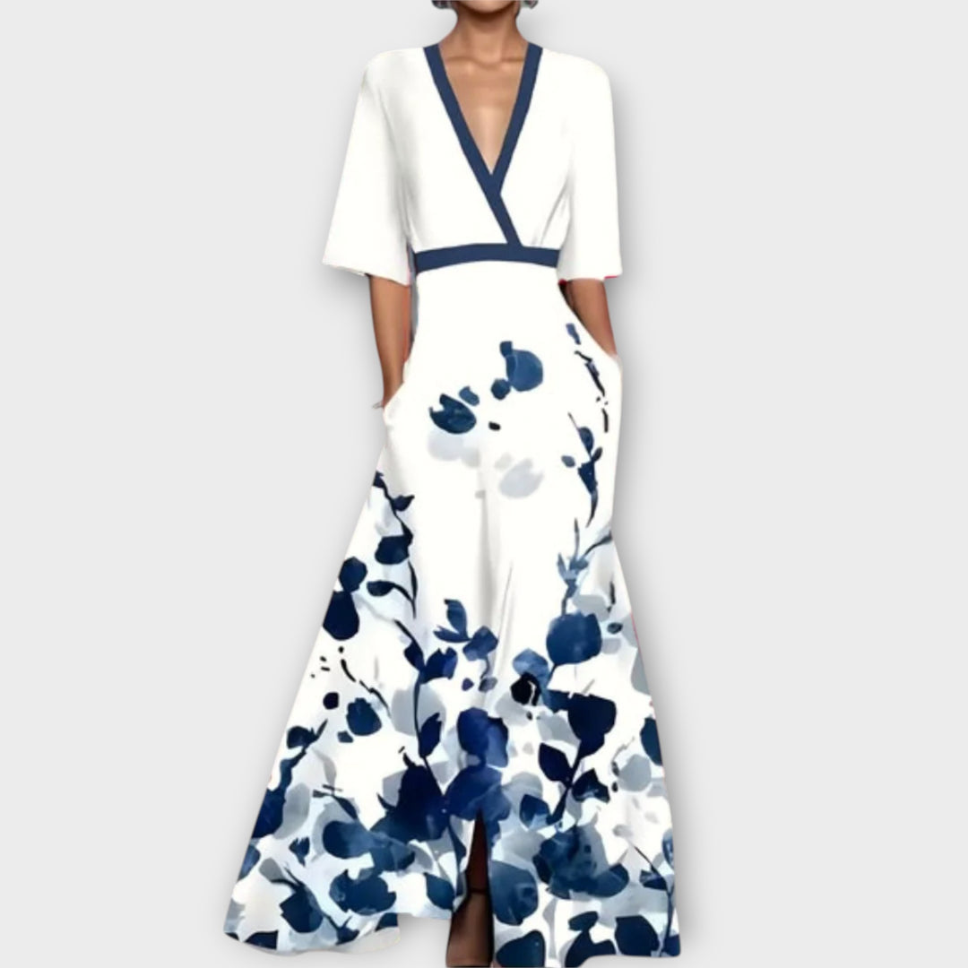 שמלת מישל אלגנטית עם שרוולים ארוכים