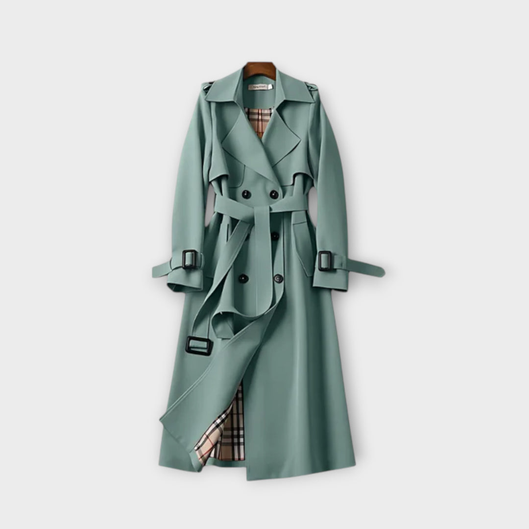 מעיל טרנץ' קלאסי עם ריפוד אלגנטי